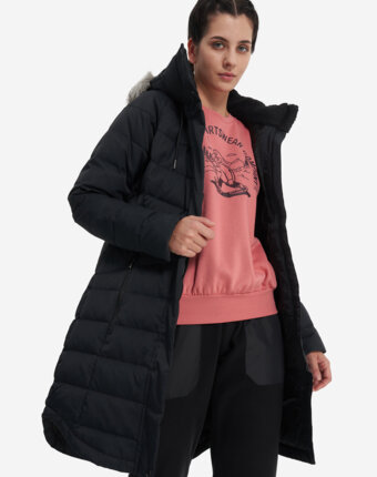 Пуховик женский Columbia Belle Isle II Mid Down Jacket, Черный женщинам