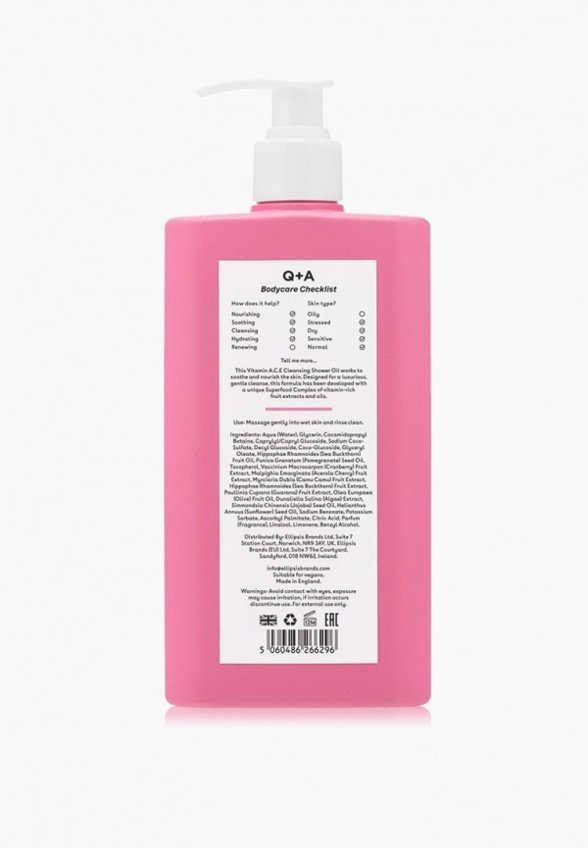 Масло для душа Q+A