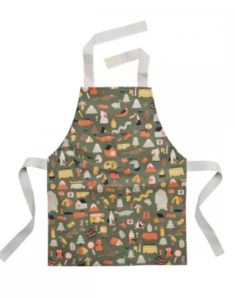 Фартук Mэйзон Петит Жур (Maison Petit Jour) "Приключение", зеленый детям