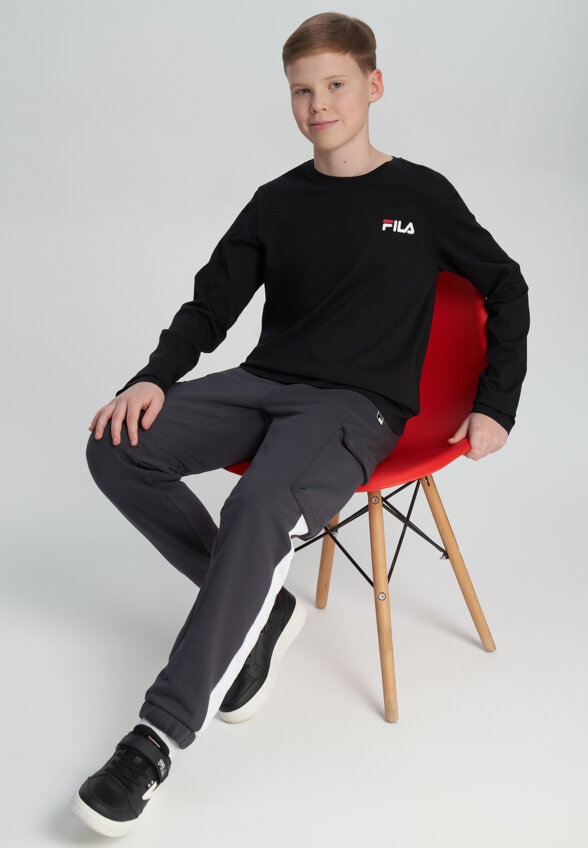Лонгслив для мальчиков FILA, Черный