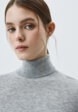 Вязаная водолазка из смесовой шерсти3  - превью