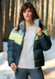 Куртка утепленная женская Columbia Puffect II Colorblock Jacket, Голубой1  - превью