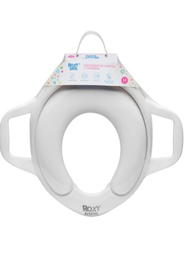 Накладка на унитаз с ручками ROXY-KIDS, белая