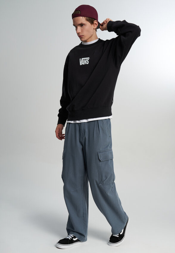 Свитшот мужской Vans Stretch Logo Crew, Черный