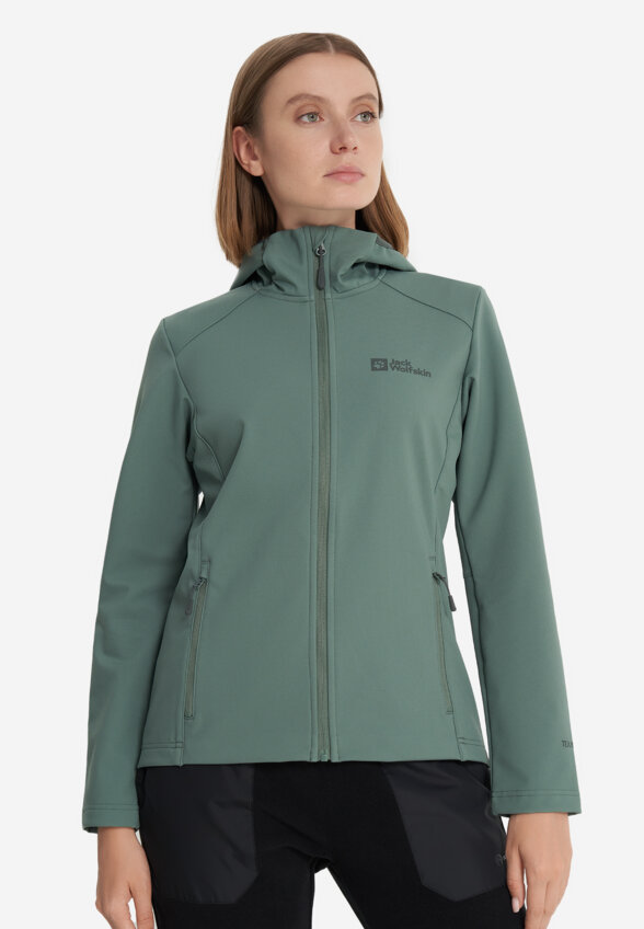 Куртка софтшелл женская Jack Wolfskin Bornberg, Зеленый