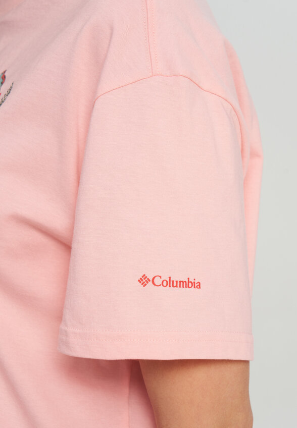 Футболка женская Columbia Rolling Bend Graphic Relaxed Crop SS, Розовый