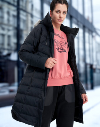 Пуховик женский Columbia Belle Isle II Mid Down Jacket, Черный женщинам