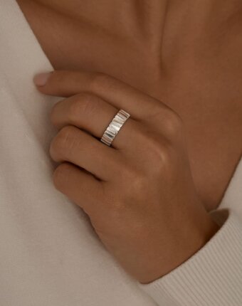 Кольцо серебро 925 ювелирное широкое MIE женщинам