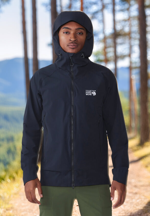 Куртка софтшелл мужская Mountain Hardwear Chockstone Alpine Lt Hooded Jacket, Черный