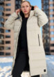 Пальто пуховое женское Jack Wolfskin Frozen Palace, Бежевый1  - превью