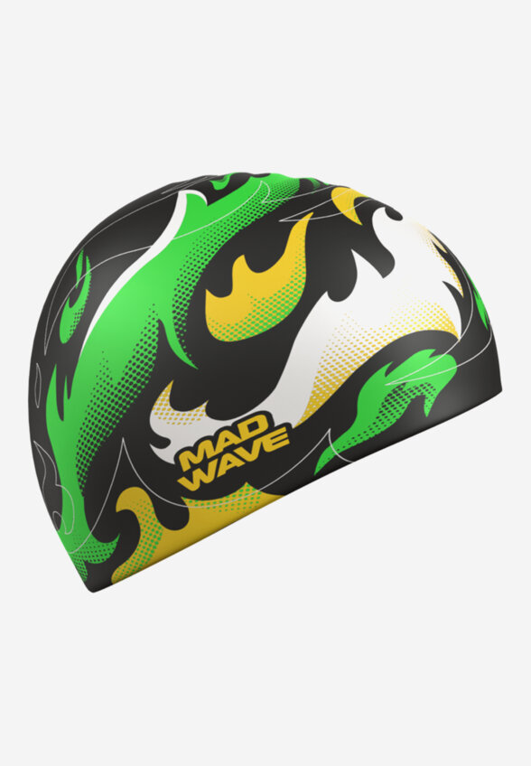 Шапочка для плавания Mad Wave Fire, Черный