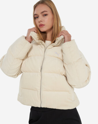 Пуховик женский PUMA Wardrobe Ess Corduroy, Бежевый женщинам