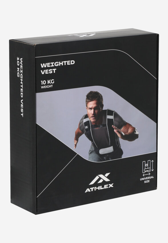 Жилет утяжеленный Athlex, 10 кг, Черный