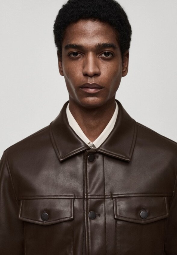 Куртка кожаная Mango Man