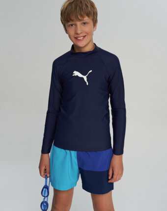 Рашгард для мальчиков PUMA Swim, Синий женщинам