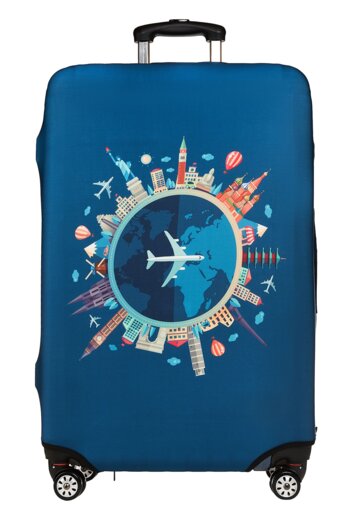 Др.Коффер LC-004L lt-blue чехол для чемодана