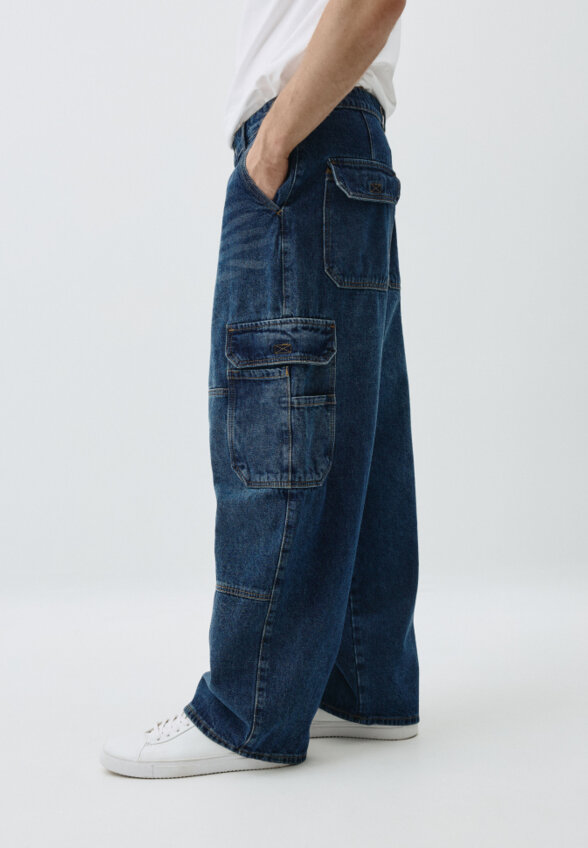 Джинсы карго BAGGY FIT со средней посадкой