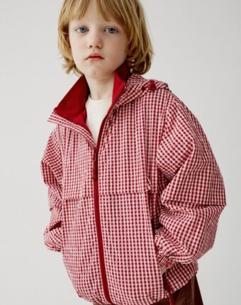 Ветровка в клетку для мальчиков детям