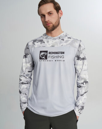 Лонгслив мужской Remington Fishing Sun And Mosquito Protection Style 5, Серый женщинам