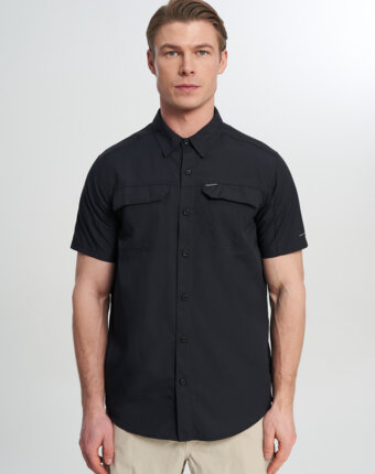 Рубашка с коротким рукавом мужская Columbia Silver Ridge 2.0 Short Sleeve Shirt, Черный женщинам