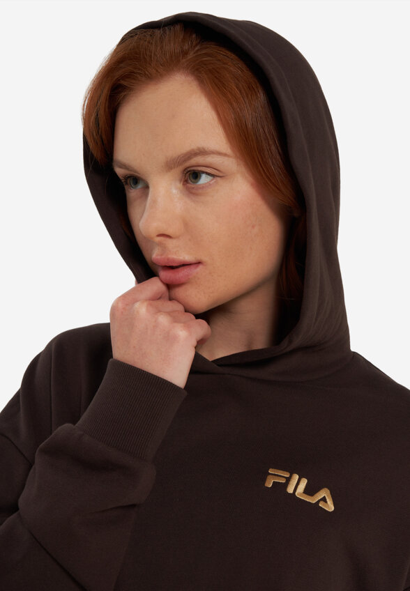 Худи женское оверсайз FILA, Коричневый