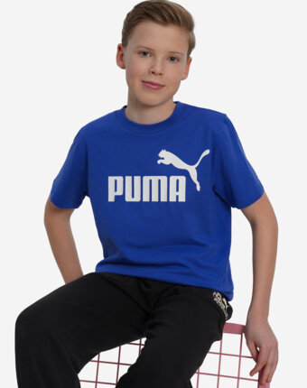 Футболка для мальчиков PUMA Ess No. 1 Logo, Синий женщинам