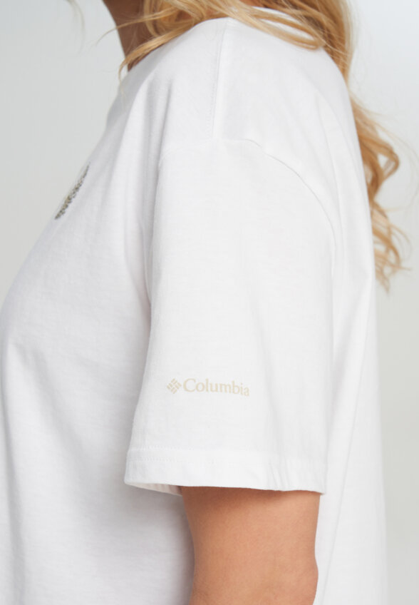 Футболка женская Columbia Rolling Bend Graphic Relaxed Crop SS, Белый