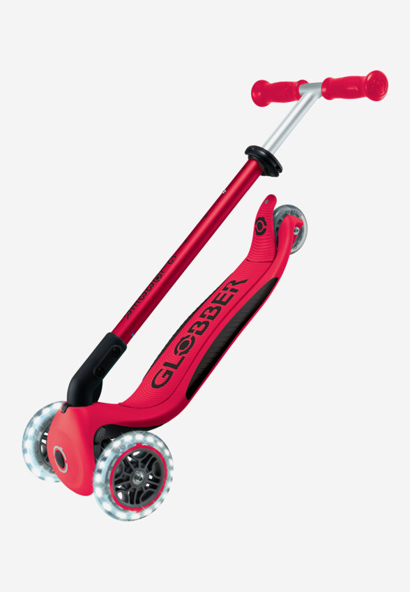 Самокат детский Globber Primo Foldable Plus Lights, Красный