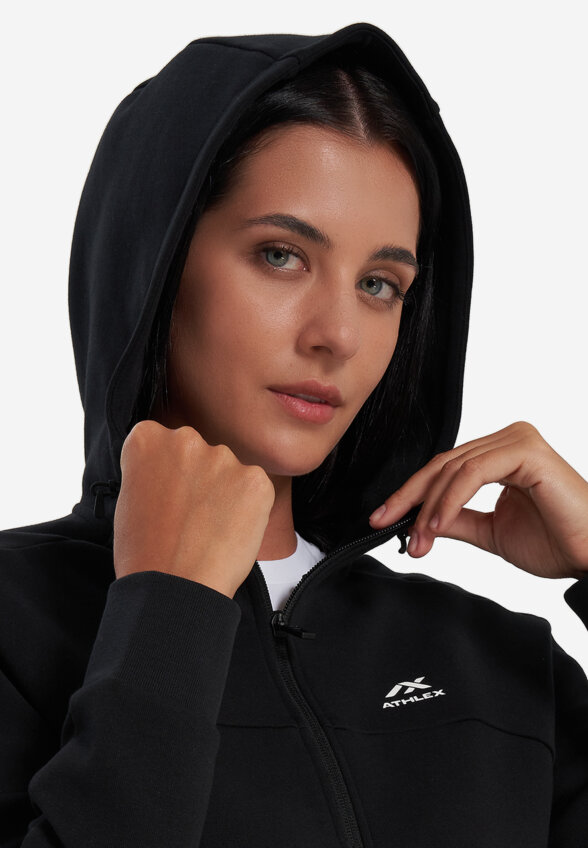 Толстовка женская Athlex Tech fleece, Черный