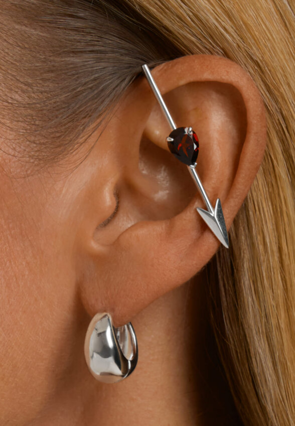 Серебряные серьги в форме капли MIE