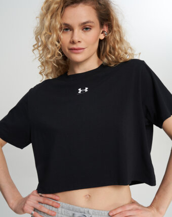 Футболка женская Under Armour Rival Boxy, Черный женщинам