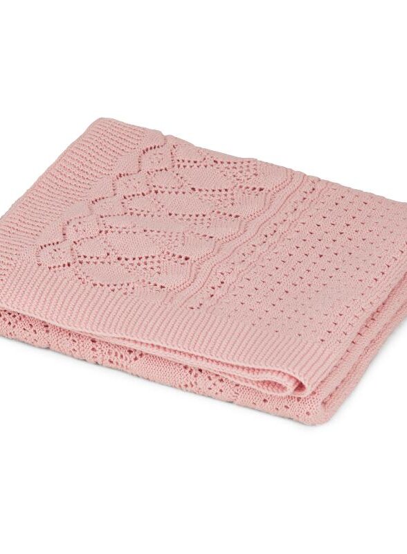 Плед вязаный пуантель для новорожденных Кам Кам Копенгаген (Cam Cam Copenhagen), сорбет, 100 х 80 см