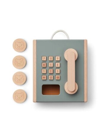 Игрушечный таксофон ЛИВУД (LIEWOOD), зеленый микс с золотой карамелью детям