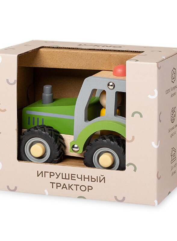 Игрушечный трактор LUKNO, зеленый