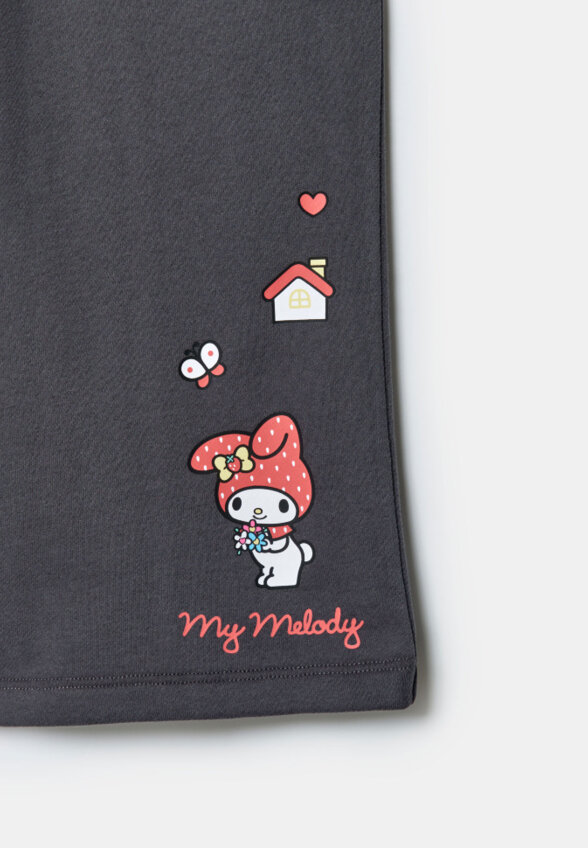 Широкие брюки с принтом Hello Kitty My Melody для девочек
