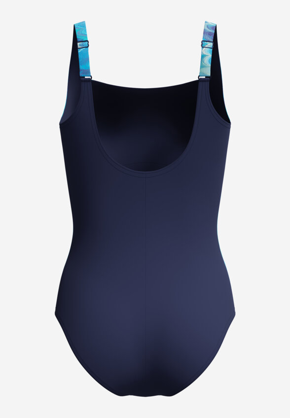 Купальник слитный женский Speedo Print Luna, Синий