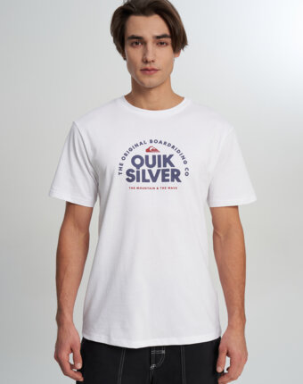 Футболка мужская Quiksilver Fundamental Ride, Белый женщинам