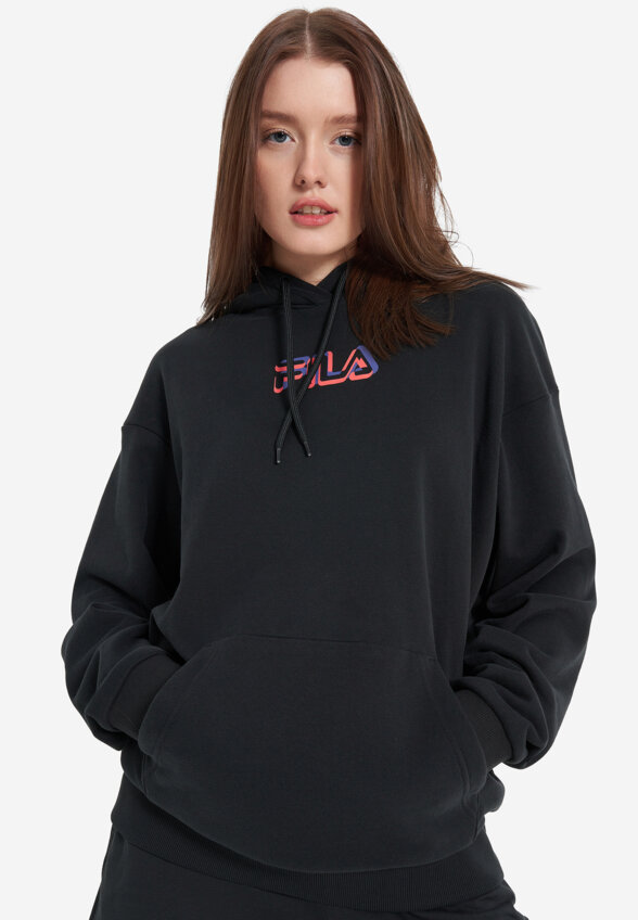 Худи женское оверсайз FILA, Черный