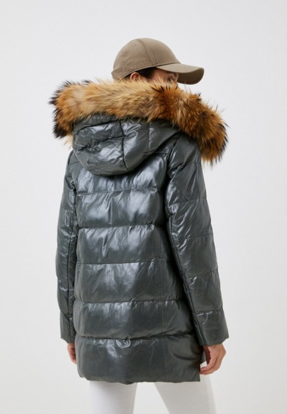 Куртка кожаная утепленная Снежная Королева