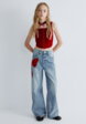 Джинсы Wide leg с бантом со стразами для девочек10  - превью