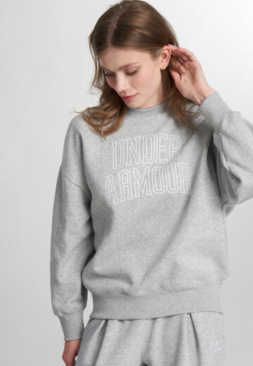 Свитшот женский оверсайз Under Armour Rival Flc OS Varsity Crew, Серый