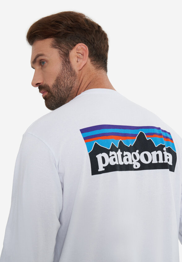 Лонгслив мужской Patagonia Logo, Белый