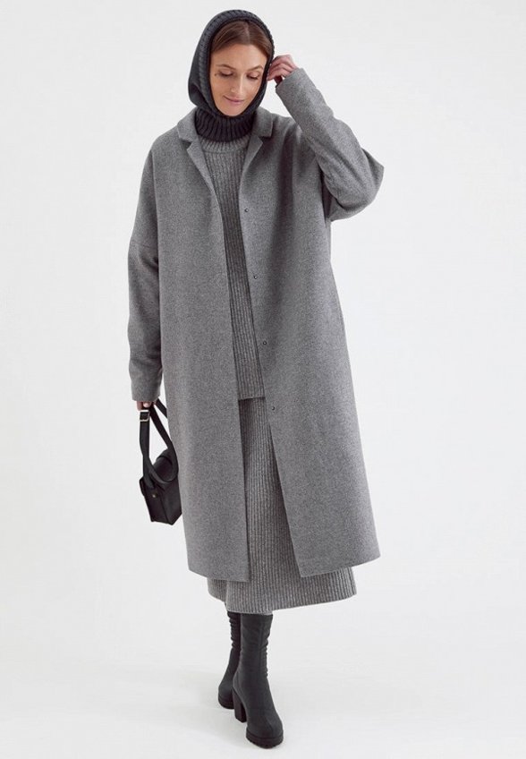 Пальто-кокон Unique Fabric