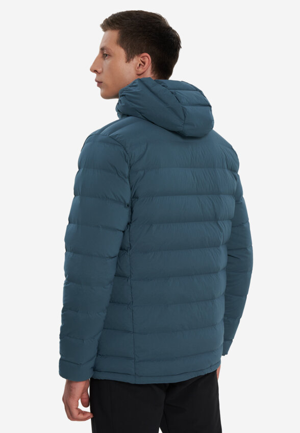 Ультралегкий пуховик мужской Columbia Drift Peak Stretch Down Hooded Jacket, Голубой