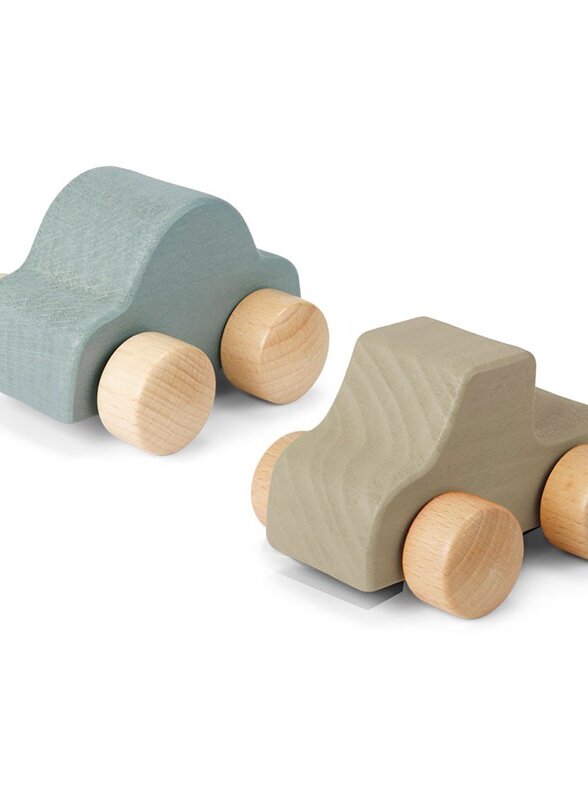 Набор деревянных машинок нууру (nuuroo), 2 шт, серый микс