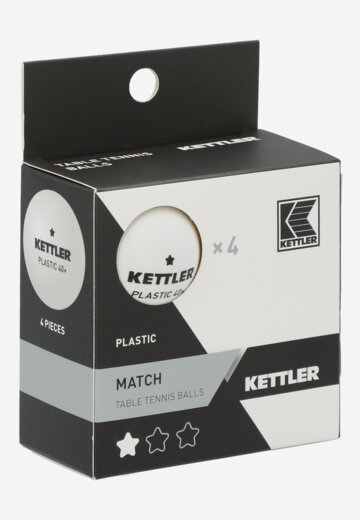 Набор мячей для настольного тенниса KETTLER 1*, 4 шт., Белый