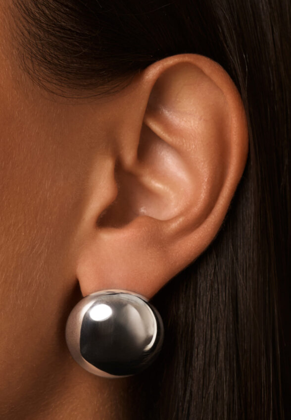 Круглые серьги ПЕНЕЛОПА из серебра MIE