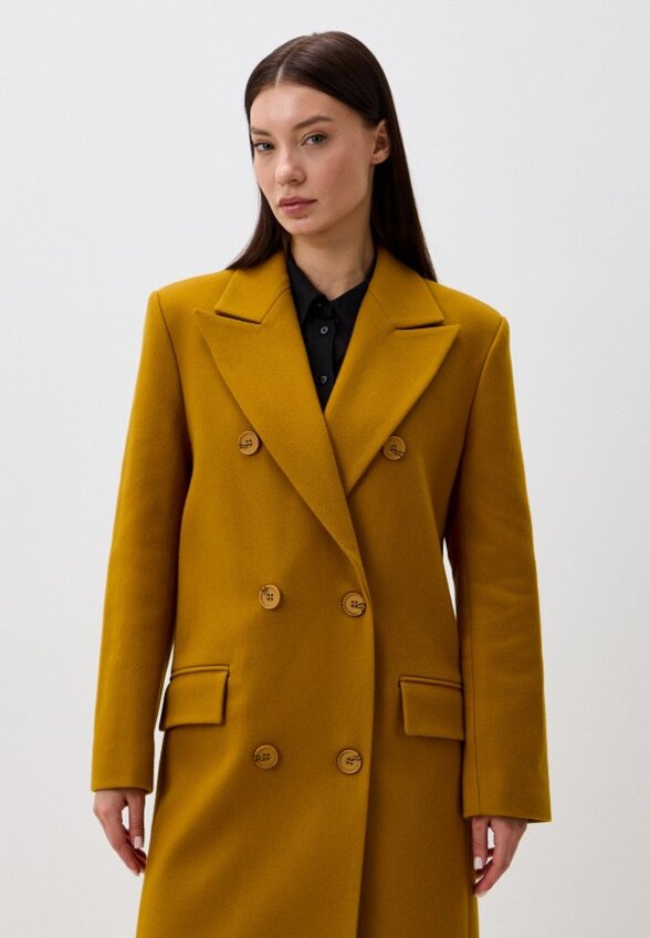 Пальто двубортное Sei Unica