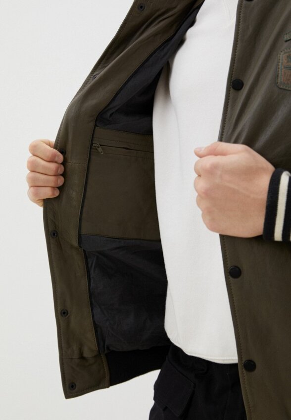 Куртка кожаная утепленная Mustang