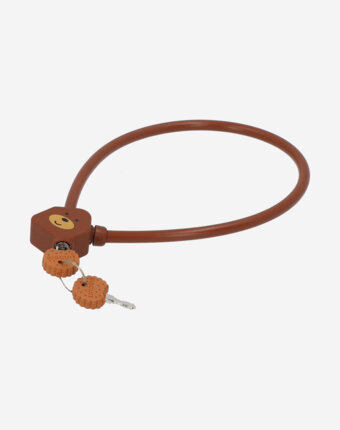 Замок велосипедный с ключами детский Cyclotech CLK-2, Коричневый